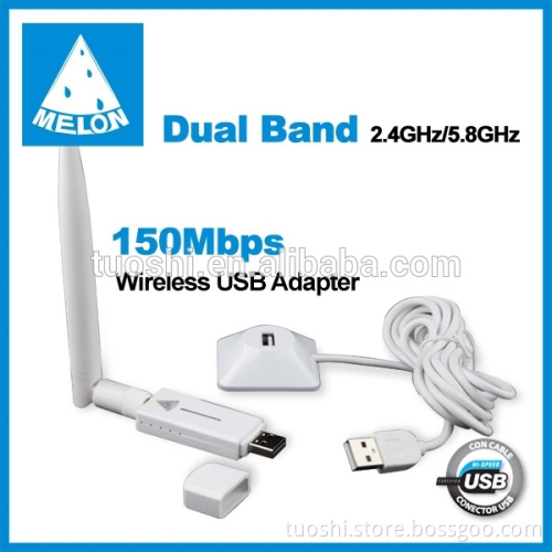 Dual band 2.4G&5.8G WiFi usb adapter,RT5572 chipset 150Mbps Melon N80